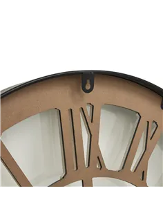 Hill Interiors Black Framed Skeleton Clock With White Roman Numerals 21070 2