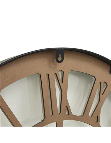 Hill Interiors Black Framed Skeleton Clock With White Roman Numerals 21070