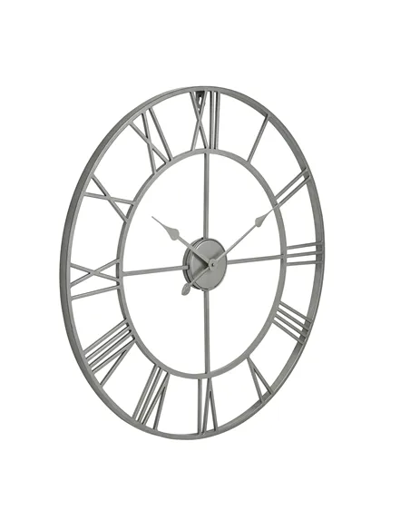 Hill Interiors Silver Skeleton Wall Clock 21622