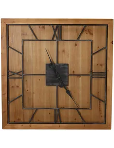Hill Interiors Williston Square Wooden Wall Clock 21643