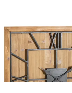 Hill Interiors Williston Square Wooden Wall Clock 21643 2