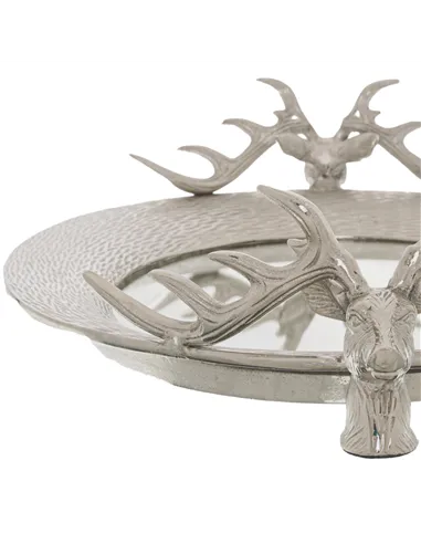 Hill Interiors Large Mirrored Tray With Stag Heads 22241