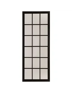 Hill Interiors Tall Black Wooden Window Mirror 22492