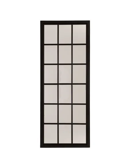Hill Interiors Tall Black Wooden Window Mirror 22492