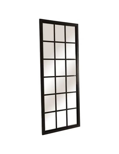 Hill Interiors Tall Black Wooden Window Mirror 22492
