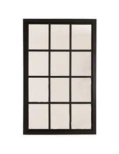 Hill Interiors Black Wooden Window Mirror 22493