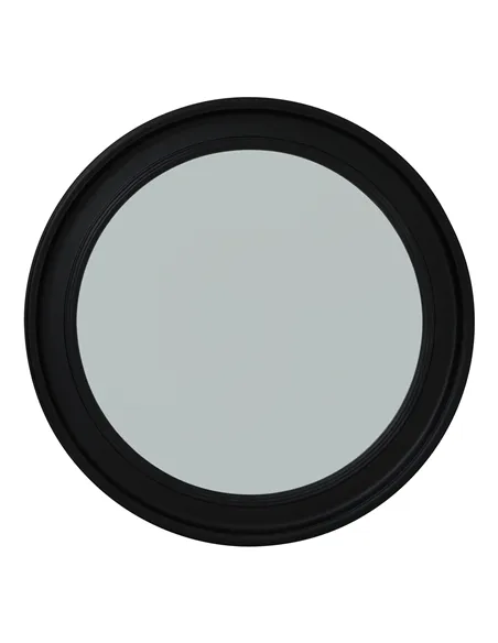 Hill Interiors Black Wood Round Framed Mirror 23332