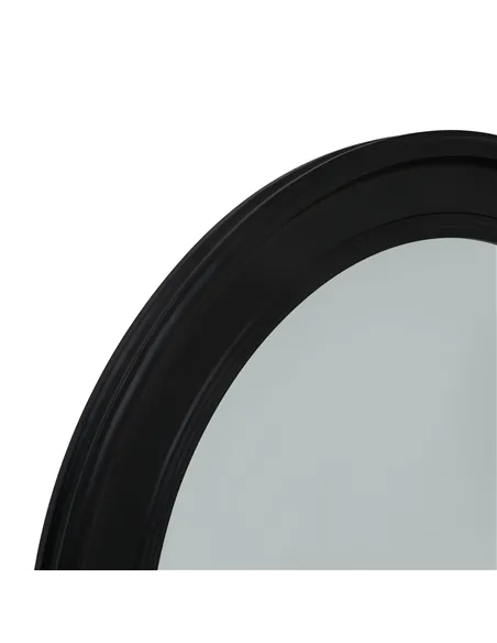 Hill Interiors Black Wood Round Framed Mirror 23332