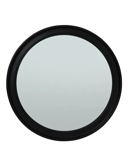 Hill Interiors Black Wood Round Framed Large Mirror 23334