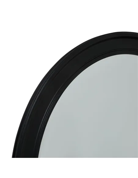 Hill Interiors Black Wood Round Framed Large Mirror 23334