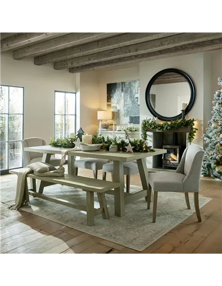 Hill Interiors Black Wood Round Framed Large Mirror 23334