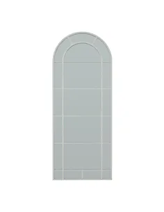 Hill Interiors White Large Arched Window Mirror 23338