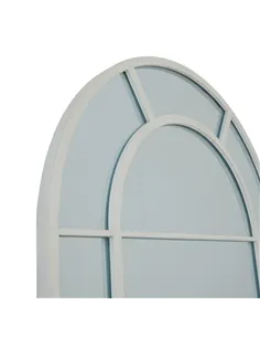 Hill Interiors White Large Arched Window Mirror 23338 2