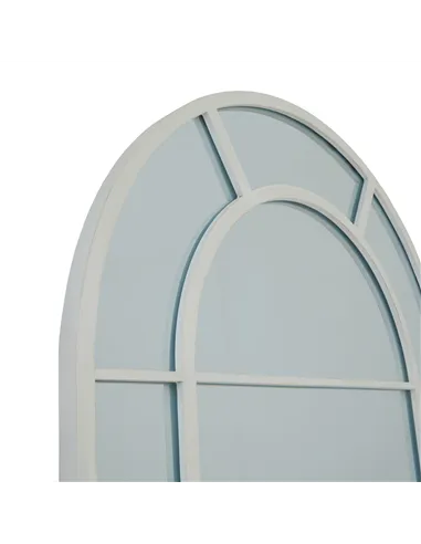 Hill Interiors White Large Arched Window Mirror 23338
