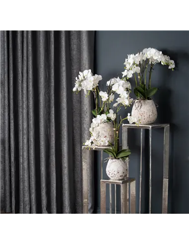 Hill Interiors White Orchid In Stone Pot 19956