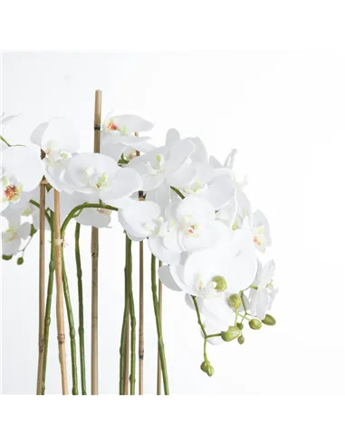 Hill Interiors Large White Orchid In Glass Pot 19959