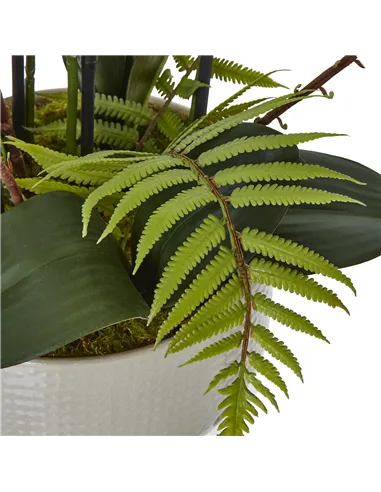 Hill Interiors Large White Orchid In Ceramic Pot 23758