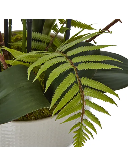 Hill Interiors Large White Orchid In Ceramic Pot 23758