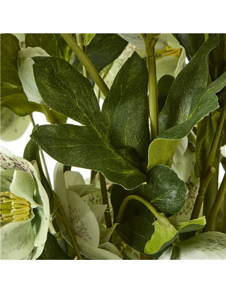 Hill Interiors Large Green Hellebore in Taupe Pot 23766