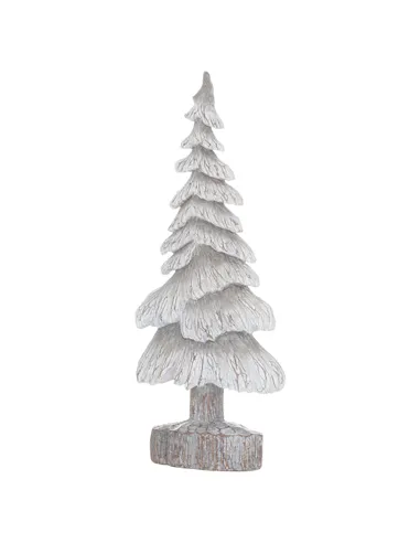 Hill Interiors Carved Wood Effect Grey Small Snowy Tree 21817