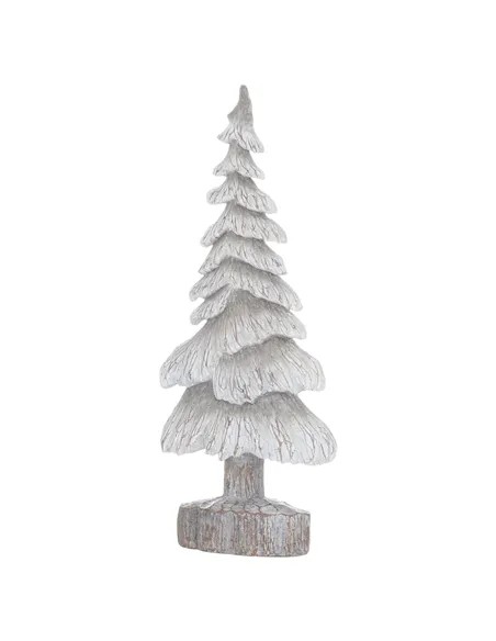 Hill Interiors Carved Wood Effect Grey Small Snowy Tree 21817