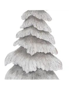 Hill Interiors Carved Wood Effect Grey Small Snowy Tree 21817 2