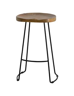 Hill Interiors Franklin Hardwood Shaped Barstool 19924