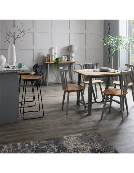 Hill Interiors Franklin Hardwood Shaped Barstool 19924