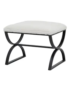 Hill Interiors Boucle Ribbed Footstool 23085