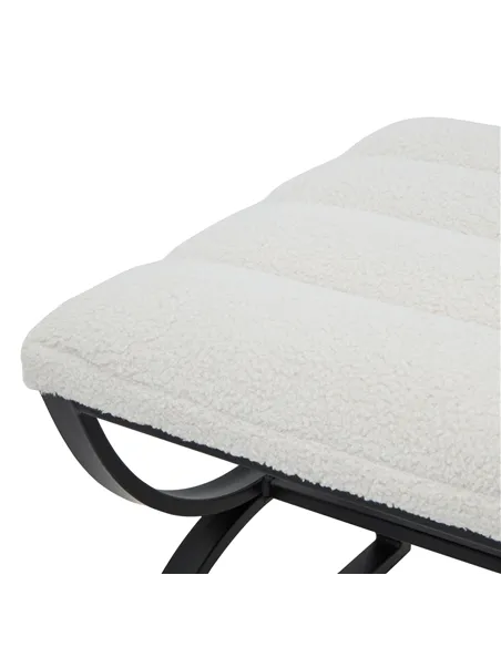 Hill Interiors Boucle Ribbed Footstool 23085