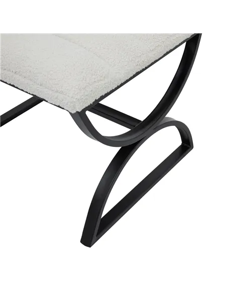 Hill Interiors Boucle Ribbed Footstool 23085