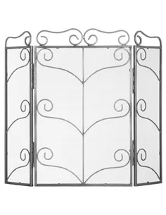 Hill Interiors Heavy Large Antique Silver Fire Screen 20061
