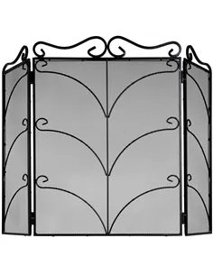 Hill Interiors Heavy Large Black Ornate Fire Screen 6611