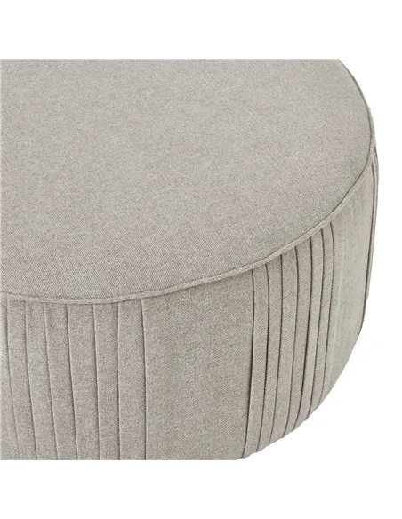Hill Interiors Lily Swivel Ottoman In Oatmeal Twill 23736