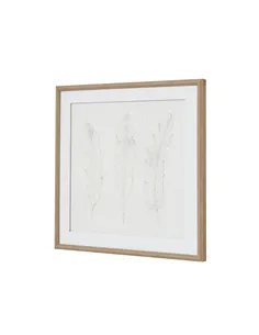 Hill Interiors Solli White Feathers Art Mounted In Beaded Frame 23801 2