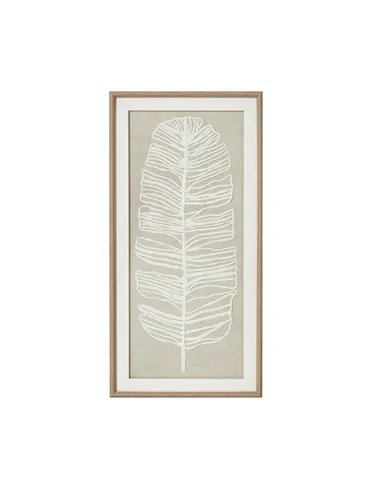 Hill Interiors Large Plume White Feather Art Mounted In Beaded Frame 23804