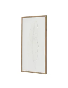 Hill Interiors Large Quill White Feather Art Mounted In Beaded Frame 23805 2