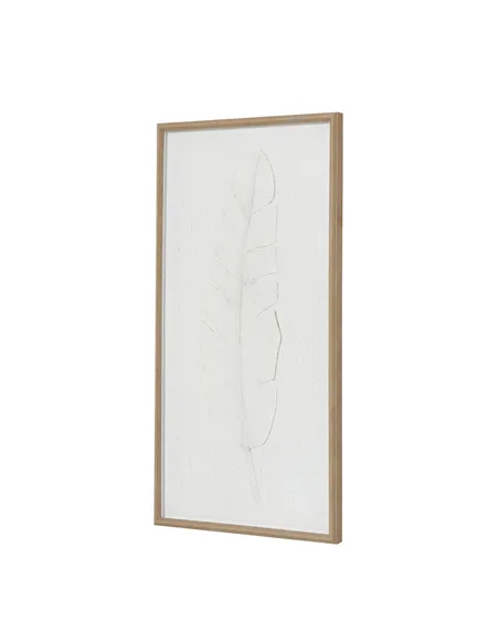 Hill Interiors Large Quill White Feather Art Mounted In Beaded Frame 23805