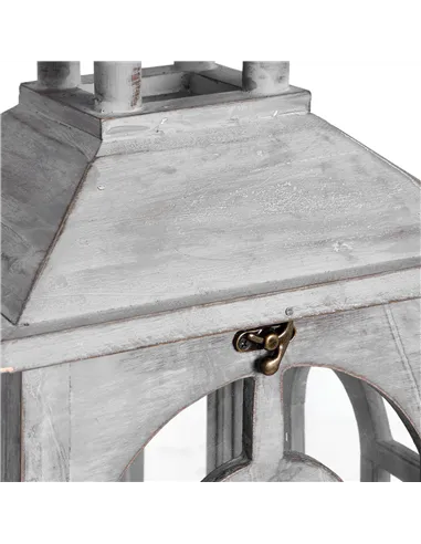 Hill Interiors Set Of Three Wooden Lanterns With Archway Design 17461