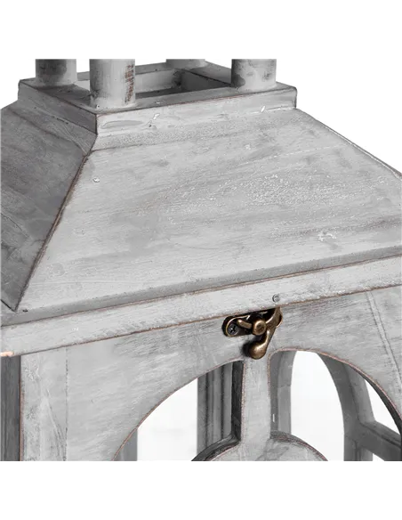 Hill Interiors Set Of Three Wooden Lanterns With Archway Design 17461