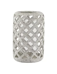 Hill Interiors Large Grey Stone Effect Hurricane Lantern 23661