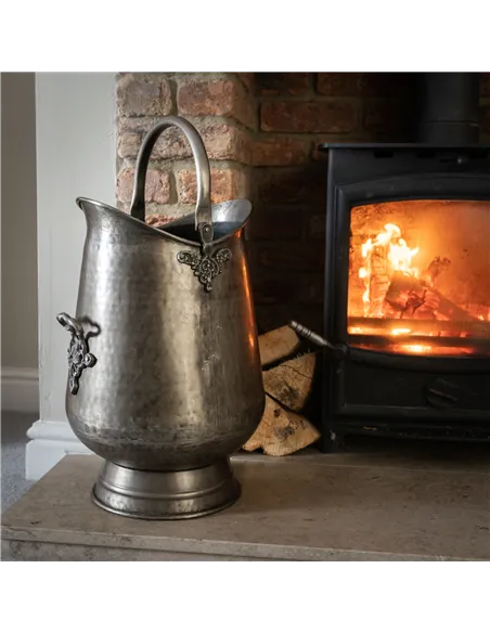 Hill Interiors Antique Pewter Coal Bucket 17535