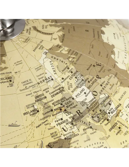 Hill Interiors Chrome Desktop Globe 17548