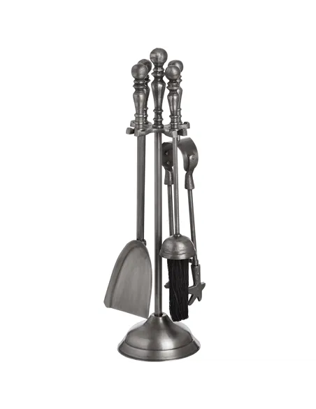 Hill Interiors Traditional Companion Set In Antique Pewter 18178