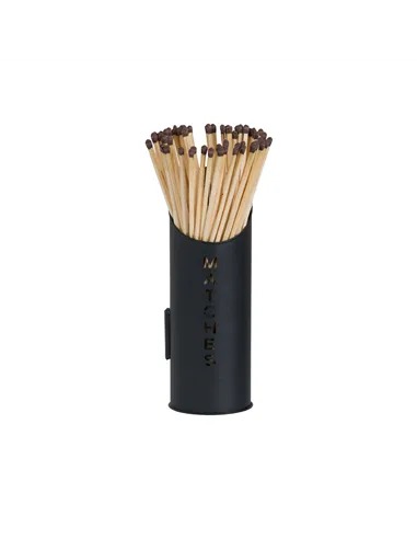 Hill Interiors Black Finish Logs And Kindling Buckets & Matchstick Holder 19143