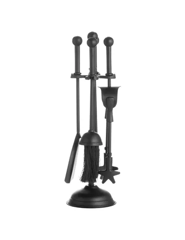 Hill Interiors Ball Topped Companion Set In Black 20375
