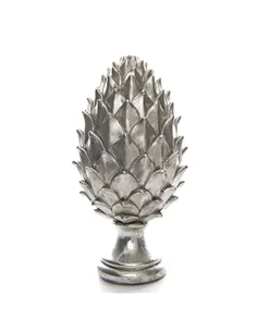 Hill Interiors Tall Silver Pinecone Finial 21728