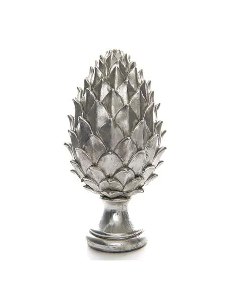 Hill Interiors Tall Silver Pinecone Finial 21728
