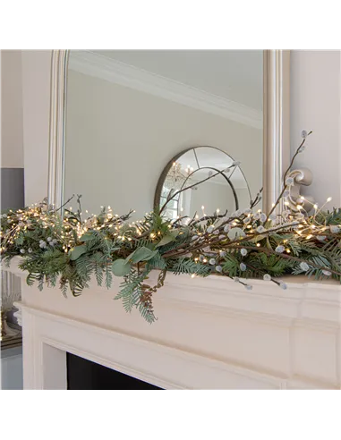 Hill Interiors 2.75m\9ft Plug-In LED 8 Sequence Warm White Cluster String 22047