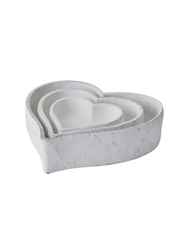 Hill Interiors Set Of Three Large Matt White Ceramic Dishes 22251